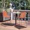 Armen Living Shasta 30" Outdoor Metal and Tangerine Rope Stackable Barstool, PK2 LCSTBABLTNG30 - alternate 2